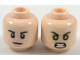 Part No: 3626pb1941  Name: Minifigure, Head Dual Sided Black Eyebrows, Neutral / Green Eyes Angry Pattern