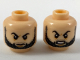 Part No: 3626pb1994  Name: Minifigure, Head Dual Sided Black Eyebrows and Beard, Firm / Angry Expression Pattern