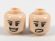 Part No: 3626pb2026  Name: Minifigure, Head Dual Sided Female Black Eyebrows, Wide Smile / Embarrassed Expression Pattern