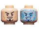 Part No: 3626pb2060  Name: Minifigure, Head Dual Sided Black Eyebrows and Goatee, Raised Eyebrow / Bright Light Blue and Dark Azure Head-Up Display Pattern