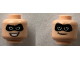 Part No: 3626pb2120  Name: Minifigure, Head Dual Sided Black Mask, Smirk / Open Smile Pattern (Mr. Incredible)