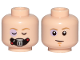 Part No: 3626pb2231  Name: Minifigure, Head Dual Sided Bacta Tank Mask, Sunken Eye, Closed / Open Eyes Pattern (SW Luke)