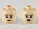 Part No: 3626pb2392  Name: Minifigure, Head Dual Sided Female Black Eyebrows, Peach Lips, Worried Smile / Surprised Pattern