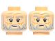 Part No: 3626pb3453  Name: Minifigure, Head Dual Sided Light Bluish Gray Bushy Eyebrows, Moustache, and Beard, Medium Nougat Cheek Lines, Wrinkles, and Forehead Crease, Slight Smirk / Neutral Pattern