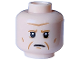 Part No: 3626pb3532  Name: Minifigure, Head Medium Nougat Eyebrows, Cheek Lines, Chin Dimple and Wrinkles and Black Eyes and Mouth Closed Angry Pattern