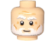 Part No: 3626pb3778  Name: Minifigure, Head White and Light Bluish Gray Thick Bushy Eyebrows and Beard, Medium Nougat Cheek Lines, Forehead Creases and Wrinkles, Neutral Pattern