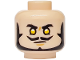 Part No: 3626pb3964  Name: Minifigure, Head Black Eyebrows, Beard and Moustache, Bright Light Orange Eyes, Medium Nougat Chin Dimple, Neutral Pattern