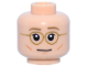 Part No: 3626pb4058  Name: Minifigure, Head Dark Tan Eyebrows, Gold Round Glasses and Dark Orange Cheek Lines and Chin Dimple Pattern