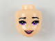 Part No: 36319  Name: Mini Doll, Head Friends with Purple Eyes, Dark Pink Lips and Open Mouth Pattern