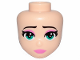 Part No: 52085  Name: Mini Doll, Head Friends with Turquoise Eyes, Pink Lips and Eyelids, Closed Mouth Pattern (Susan)