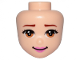 Part No: 66399  Name: Mini Doll, Head Friends with Medium Nougat Eyes, Reddish Brown Eyebrows, Pink Lips and Smile Pattern