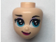 Part No: 66579  Name: Mini Doll, Head Friends with Dark Azure Large Eyes, Raised Right Eyebrow, and Closed Mouth Pattern (Elsa)