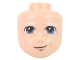 Part No: 72433  Name: Mini Doll, Head Friends Male Large with Sand Blue Eyes, White Eyebrows, and Lopsided Smile Pattern