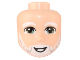 Part No: 84048  Name: Mini Doll, Head Friends Male Large with White Eyebrows and Beard, Sand Green Eyes, Smile with Teeth Pattern