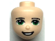 Part No: 84061  Name: Mini Doll, Head Friends Male with Green Eyes, Black Eyebrows and Open Mouth Smile Pattern