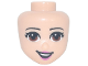 Part No: 84080  Name: Mini Doll, Head Friends with Reddish Brown Eyes and Dark Pink Lips and Lopsided Smile Pattern