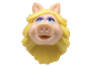 Part No: 84860pb01  Name: Minifigure, Head, Modified Muppet Miss Piggy with Bright Light Yellow Hair Pattern