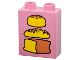 Part No: 4066pb035  Name: Duplo, Brick 1 x 2 x 2 with Three Loaves of Bread Pattern, Middle Light