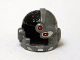 Part No: 19026pb01  Name: Minifigure, Headgear Helmet Cyborg Side Open with Black Top Side, Red Eye and Red Dot Pattern