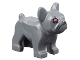 Part No: 29602pb03  Name: Dog, French Bulldog with Dark Pink Eyes, Silver Nose, Robot Pattern
