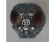 Part No: 30311pb01  Name: Minifigure, Head, Modified SW LOM Series Protocol Droid with Breathing Mask with Large Copper and Pearl Dark Gray Speckled Eyes Pattern