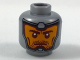 Part No: 3626pb1956  Name: Minifigure, Head Balaclava, Orange Face, Dark Red Eyebrows, Cheek Lines and Stubble Pattern