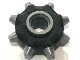 Part No: 64829pb01  Name: Minifigure Gear Wheel RIP-Tire with Black Pattern