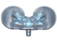 Part No: 8085pb01  Name: Minifigure, Mouse Ears with Small Pin with Molded Satin Trans-Clear Bow Pattern