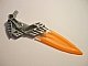 Part No: 87806pb01  Name: Hero Factory Weapon, Fire Shooter with Molded Flexible Rubber Orange Blade Pattern