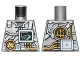 Part No: 973pb2885  Name: Torso Ninjago Armor with Silver Armor Plates, Golden Dragon Emblem, Screen and Circuits Pattern