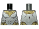Part No: 973pb5196  Name: Torso Silver Bare Chest with Muscle Contours and Gold Armor Pattern