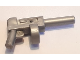 Part No: x1608  Name: Minifigure, Weapon Gun, Pistol Automatic Long Barrel and Round Magazine (Tommy Gun)