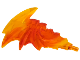 Part No: 5982pb01  Name: Flame Trail Spiked with Axle End with Marbled Trans-Red Pattern