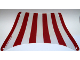 Part No: sailbb43  Name: Cloth Sail 28 x 18 Top with Red Stripes Pattern