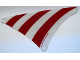 Part No: sailbb44  Name: Cloth Sail Triangular 17 x 20 with Red Stripes Pattern