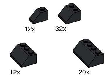 Details about   5 x Lego Black ROOF TILE 1X2X2/3 Parts & Pieces ABS 4548180 