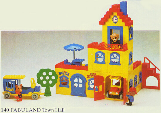 Custom Precut Aufkleber/Sticker passend für LEGO 140-1/350-3 Fabuland Town Hall 