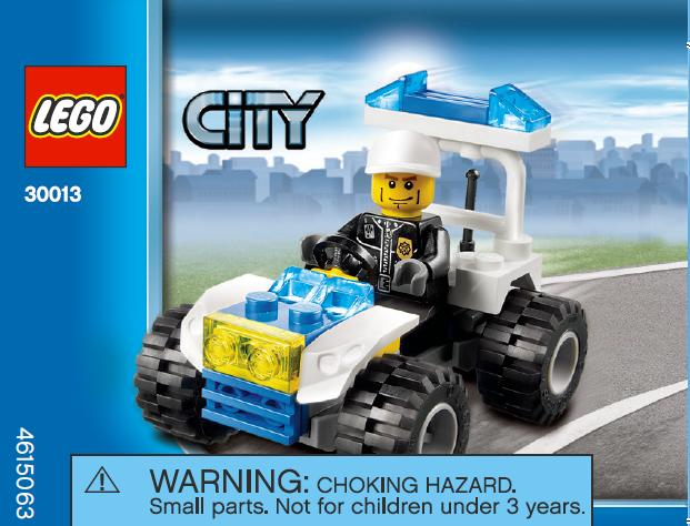 2011 Lego City Police Quad 4x4 Bike Set #30013 Polybag New 