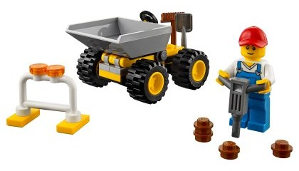 Lego City 30348 Polybag  Mini Digger And Workman 