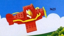 Lego FABULAND 3625 personaje Albert Albatross en su deporte avión Airplane 1985