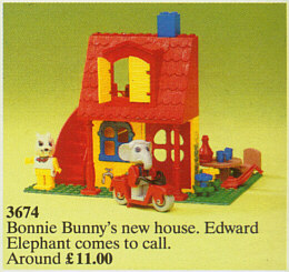 BrickLink - 3674-1 LEGO Bonnie Bunny's House [Fabuland] - BrickLink Reference