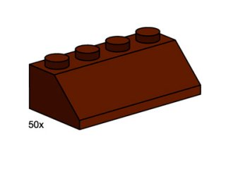 Bricklink Set 3755 1 Lego 2 X 4 Roof Tile Brown Bulk Bricks Bricklink Reference Catalog