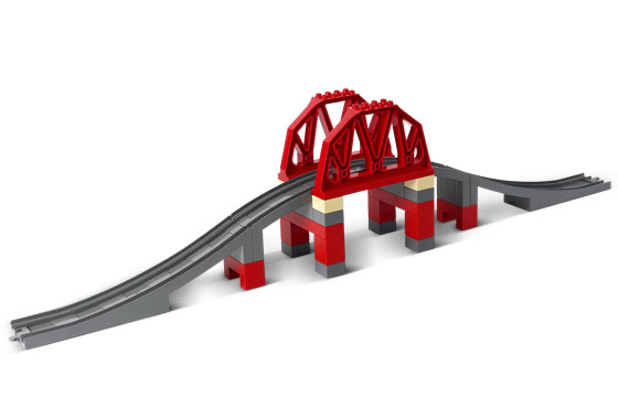 LEGO Duplo ferrocarril-puente ferroviario grande/puente con arcos/bridge Set 3774 