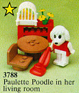 LEGO Fabuland Paula Poodle's Living Room Vintage Set 3788 Minifig FREE POST 