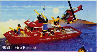 1991 Fire Rescue Precut Custom Replacement Sticker for Lego Set 4031 