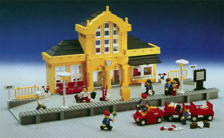 lego yellow train station