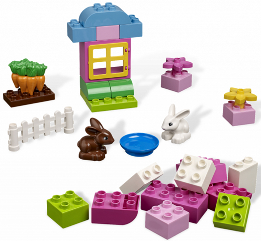 pink lego duplo box