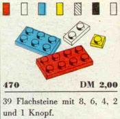 LEGO BASIC Pierres Rouge 100 PCs 1x1 et 1x2 20 
