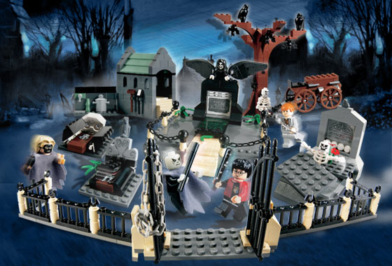Lego Harry Potter 4766 GRAVEYARD DUEL complete with Instructions