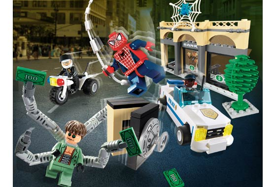 Spiderman Peter 4854 Doc Ock Bank Robbery Minifig Aunt May Minifigure LEGO 